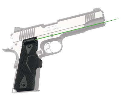 Sights Lasers Crimson Trace Corporation Lasergrips CTC LASERGRIP 1911 GVT/CMD FRNT GRN • Model: Lasergrips